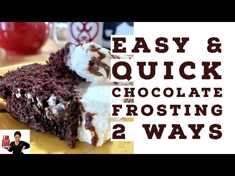 EASY, QUICK CHOCOLATE FROSTING. 2 INGREDIENTS.