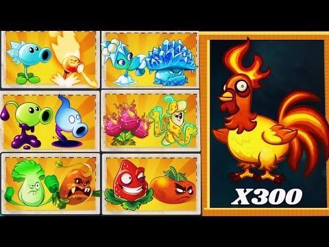 30 Random Plants Pair Vs 300 Turkey Zombie_Pvz 2 Challenge