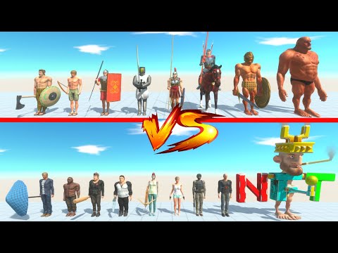 Modern humans vs Ancient humans - Animal Revolt Battle Simulator