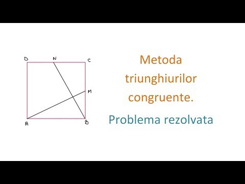 Congruenta triunghiurilor - Problema rezolvata (clasa a 6-a)