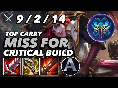 WILD RIFT MISS FORTUNE : BEST BUILD CRITICAL IN PATCH 4.0 | LEGENDARY RANKED
