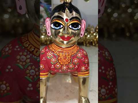 श्री बाल राधा रानी जी का full paint makeover || radha rani ka eyes makeup || @vrindabrajarts1909