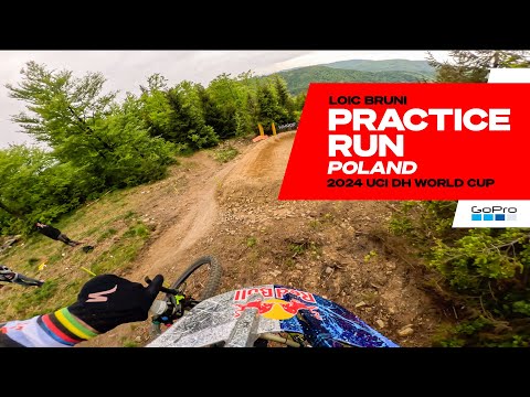 GoPro: Loic Bruni First Looks at the new track in Poland -  '24 UCI Downhill MTB World Cup