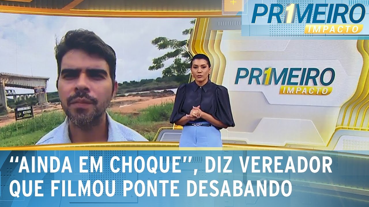 Vereador que flagrou queda de ponte fala do choque ao ver tragédia | Primeiro Impacto (23/12/24)