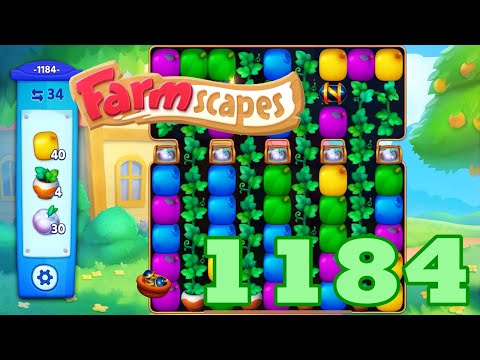 Farmscapes Level 1184 HD Gameplay Walkthrough | 3 - match game | android | ios | pc | GameGo Game