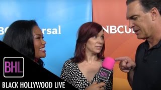 Carrie Preston & Patrick Warburton. Crowded. NBC Universal Press Tour 2016. BHL