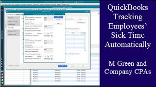 QuickBooks Payroll  Tracking Sick Time