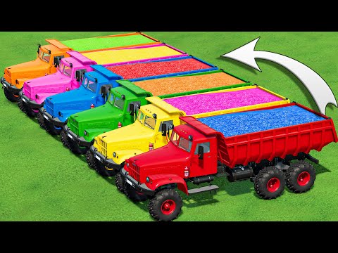 TRANSPORT OF COLORS! HEAVY Kamaz Truck + 10 TONS Colored Sunflower Delivery – Farming Simulator 22