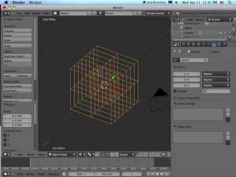 Lattice modifier tutorial, Blender 2.62,