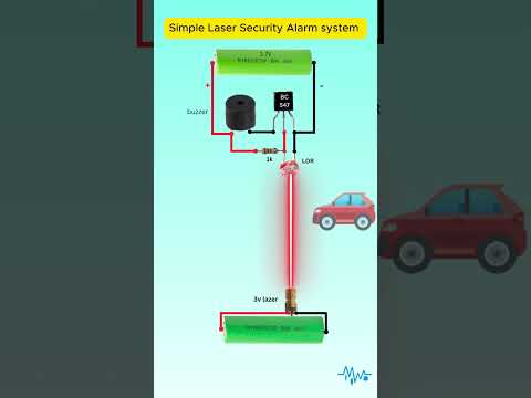 Laser Security System Using LDR and BC547 Transistor #security