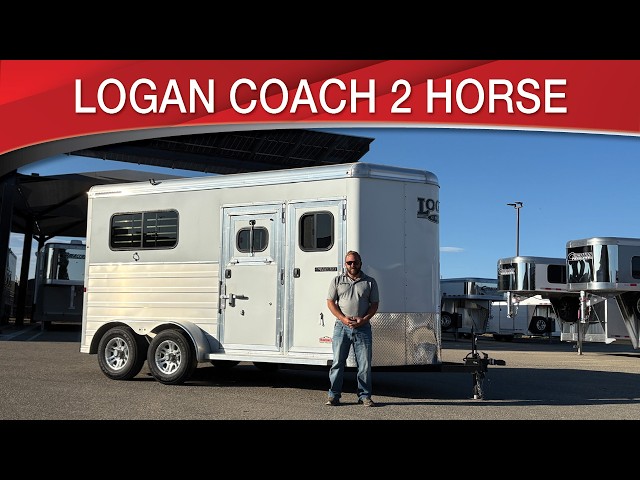 Preview image of Logan Coach Bullseye 2 Horse Straight Load Bumper Pull Extra Tall youtube video