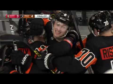 Travis Sanheim Game-Winning OT Goal  |  Philadelphia Flyers vs Ottawa Senators FULL OVERTIME