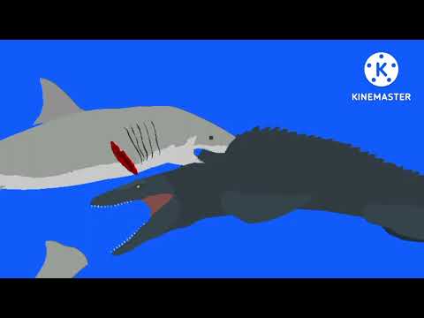 mosasaurus vs megalodon. hope you enjoy. (read desc)