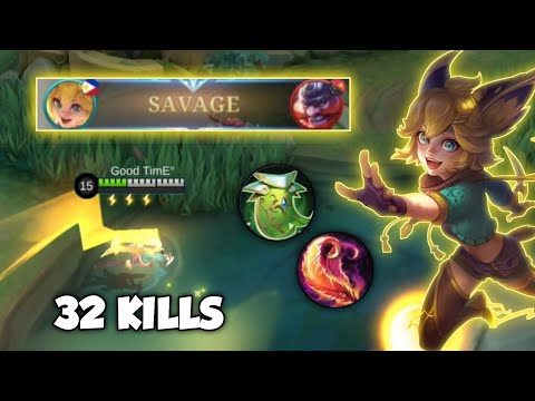 Joy 32 Kills! SAVAGE! ( Unli Shield ) | JOY BEST BUILD AND EMBLEM