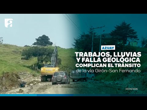 Trabajos, lluvias y falla geológica complican el tránsito en la vía Girón – San Fernando