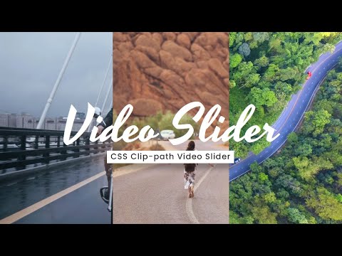 Css Clip Path Video Slider Using Html Css Javascript