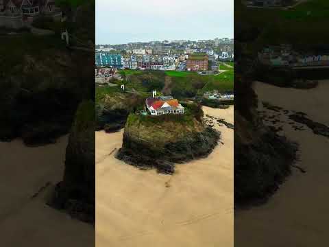 the infamous house on Newquay Beach, Cornwall