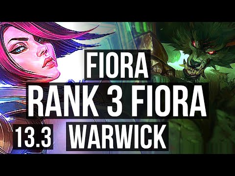 FIORA vs WARWICK (TOP) | Rank 3 Fiora, 8 solo kills, Rank 28 | TR Challenger | 13.3