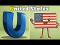 Countries Alphabet A To Z Learn Flags And Landmarks For Kids