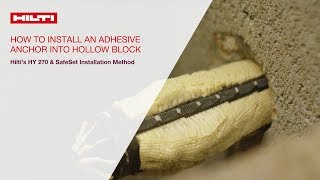 HOW TO install adhesive anchor into hollow block