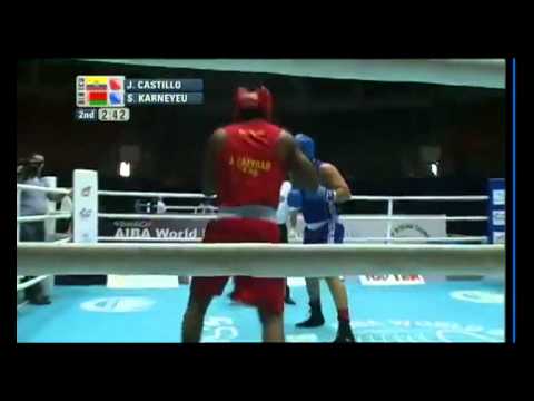 Heavy (91kg) R16- Castillo Julio (ECU) VS Karneyeu Siarhei (BLR) -2011 AIBA World Champs