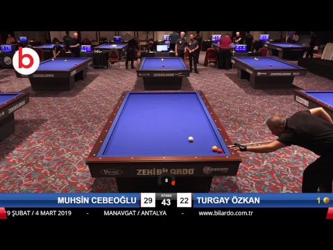 MUHSİN CEBEOĞLU & TURGAY ÖZKAN Bilardo Maçı - 2019 TÜRKİYE KUPASI 1. ETAP ERKEKLER-4.ÖN ELEME