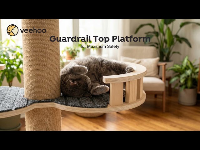 Veehoo Stable Adjustable Floor to Ceiling Cat Tree