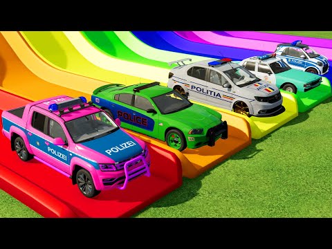 TRANSPORT JCB FASTRAC & CLASS & MCCORMICK TRACTORS - WHEAT HARVEST w/ FLATBED TRAILER - FS 22