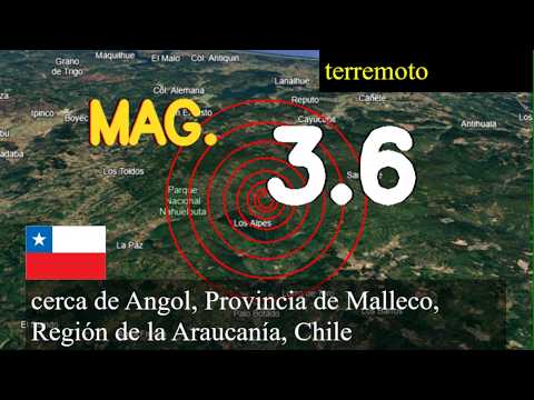 😱🚨  Terremoto cerca de Angol, Provincia de Malleco, Región de la Araucanía, Chile actualizaciones en
