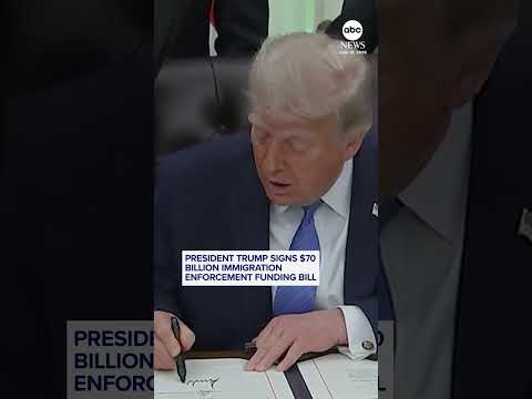 President Trump signs $70 billion immigration enforcement funding bill #news #donaldtrump