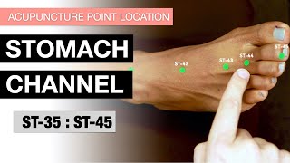 Acupuncture Point Location: The Stomach Channel 35-45 (Stomach Meridian pt. 3)
