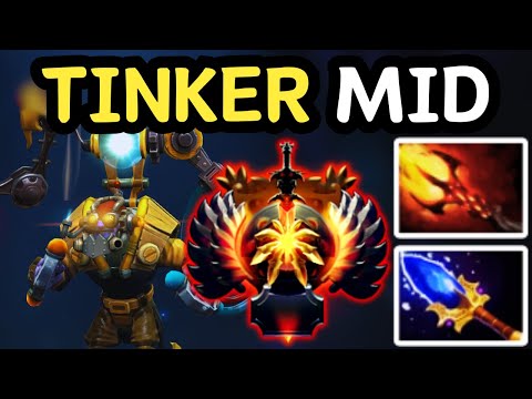 🔥 THE STRONGEST SPAMMING HERO — TINKER MID 🔥 DOTA 2