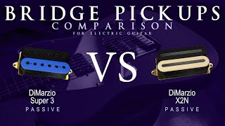 Video thumbnail for DiMarzio SUPER 3 vs X2N - Passive Bridge Guitar Pickup Comparison Tone Demo by Mike Stamper