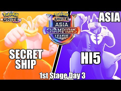 Secret Ship vs Hi5 - Asia Champions League East 1st Stage Day 3 - Pokemon Unite Tournament