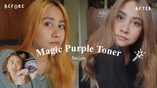 How i fix my brassy orange hair at home with homemade purple toner. Works like MAGIC!