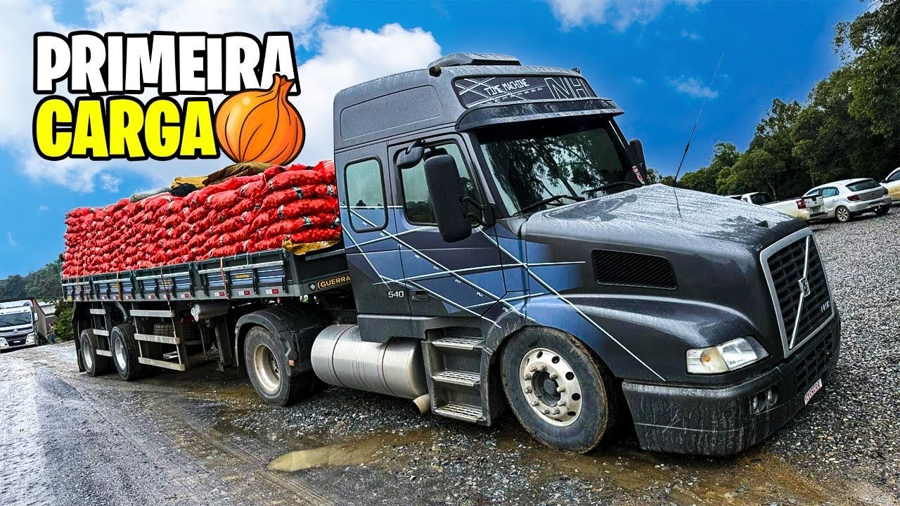 FIRST LOAD OF ONIONS FROM THE NEW NH IN THE TRAILER 😱 CEASA LONDRINA