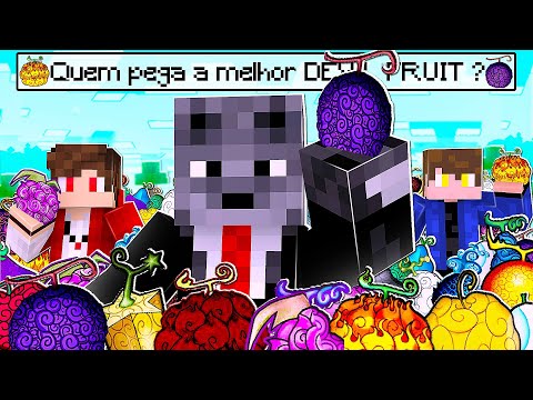 Meus Amigos e Eu vamos ver Quem Pega a Melhor Devil Fruit de One Piece Ganha no Minecraft