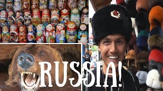 Moscow Market &amp; FIRST TASTE OF RUSSIAN FOOD! - YouTube