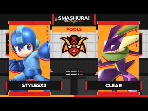 Smashurai: The Arcadian Dojo - StylesX2 (Mega Man) Vs. Clear (Greninja) Pools