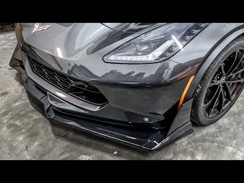 HOW INSTALL C7 CORVETTE FRONT SPLITTER AND WINGLETS 3.5