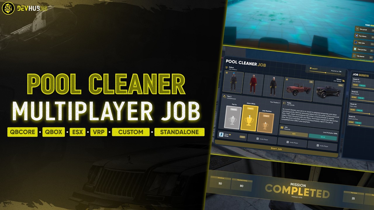 Multiplayer Pool Cleaner Job Thumbnail