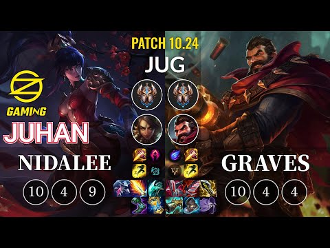 OZ Juhan Nidalee vs Graves Jungle - KR Patch 10.24