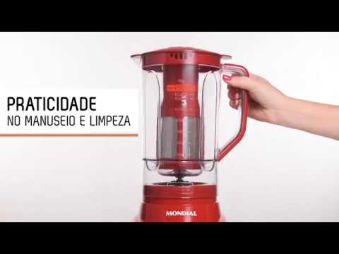 Video thumbnail of Liquidificador Mondial Turbo Full L900 FR 5 Velocidades 2,7 Litros 900W