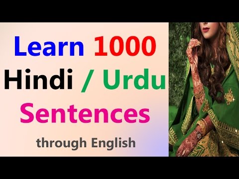 Learn Hindi Through English - 1000 Hindi sentences
