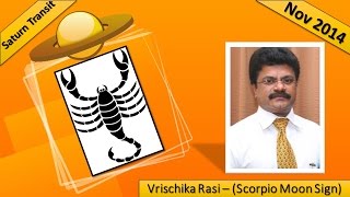 Vrischika Rasi (Scorpio Moon Sign) : Saturn Transit Nov 2014
