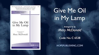 Give Me Oil in My Lamp