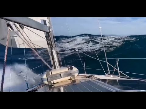 Sailing from Split to Izola through strong bura winds
