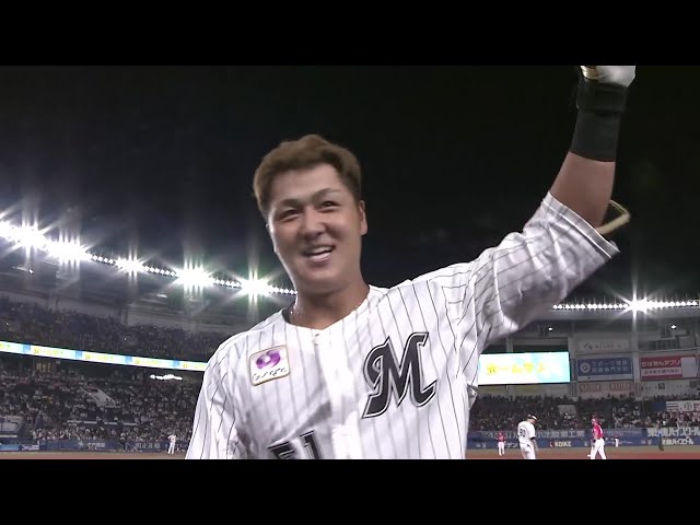 【7回裏】4番起用に応える!! マリーンズ・山口航輝 左中間への3ランHRで勝ち越し!! 2025年8月20日 千葉ロッテマリーンズ 対 東北楽天ゴールデンイーグルス