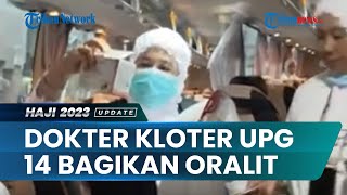 Dokter Kloter UPG 14 Bagikan Oralit Jemaah Botol Isi Face Spray dengan Cairan Oralit Cegah Dehidrasi