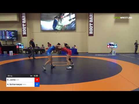 2018 Marine Corps US Open/Senior Women's Freestyle 55 7th Place - Daishea Jaime (AWC) Vs. Hailey S